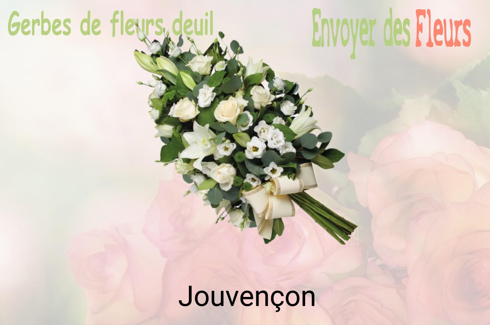 Gerbe de fleurs de deuil livrée à Jouvençon